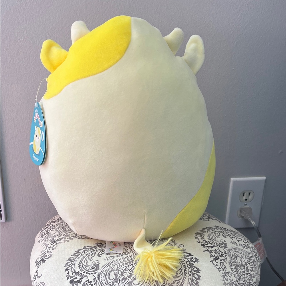Squishmallows Yellow and Cream Cow Stuffed Animal - Picture 2 of 4